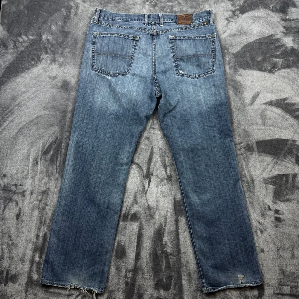 Lucky Brand 361 Vintage Straight Jeans Mens 36x32 Blue Premium Italian Denim